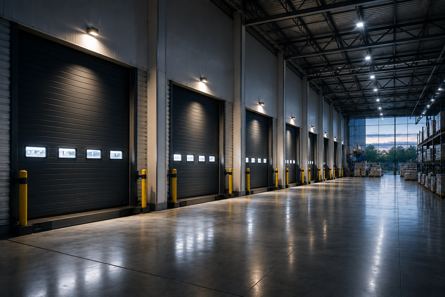 Warehouse loading bay, an example of commercial property a SSAS pension is permitted to hold